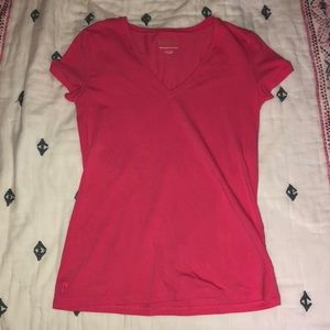 Hot pink v-neck